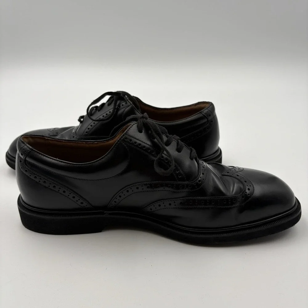 Rockport DresSports Mens 10M Black Leather Wingtip Brogue Oxford Shoes APM72401